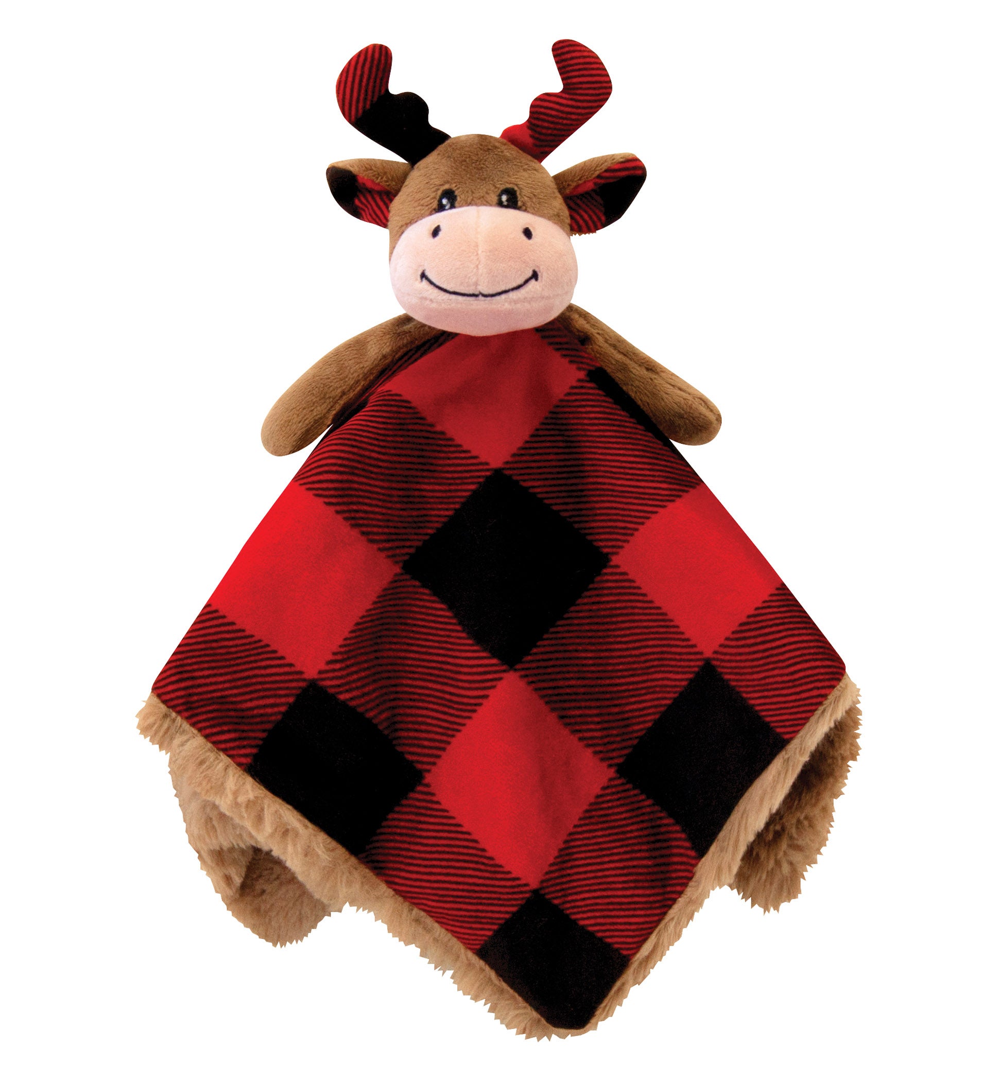 Buffalo Check Moose 4 Piece Plush Baby Gift Set Bucket